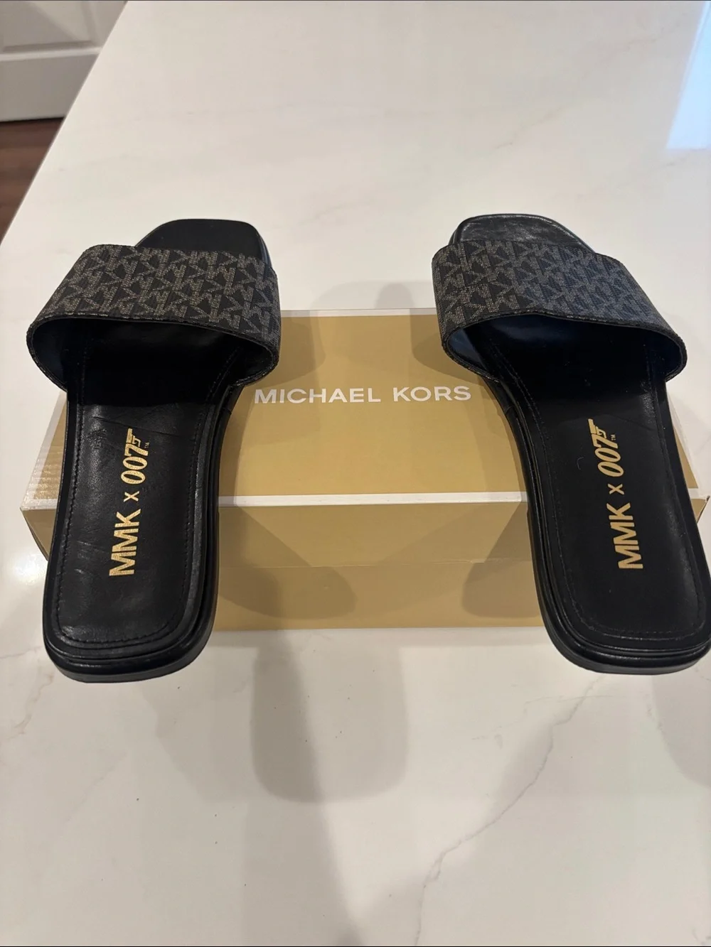 Michael Kors Black Logo 007 Slide Sandals
